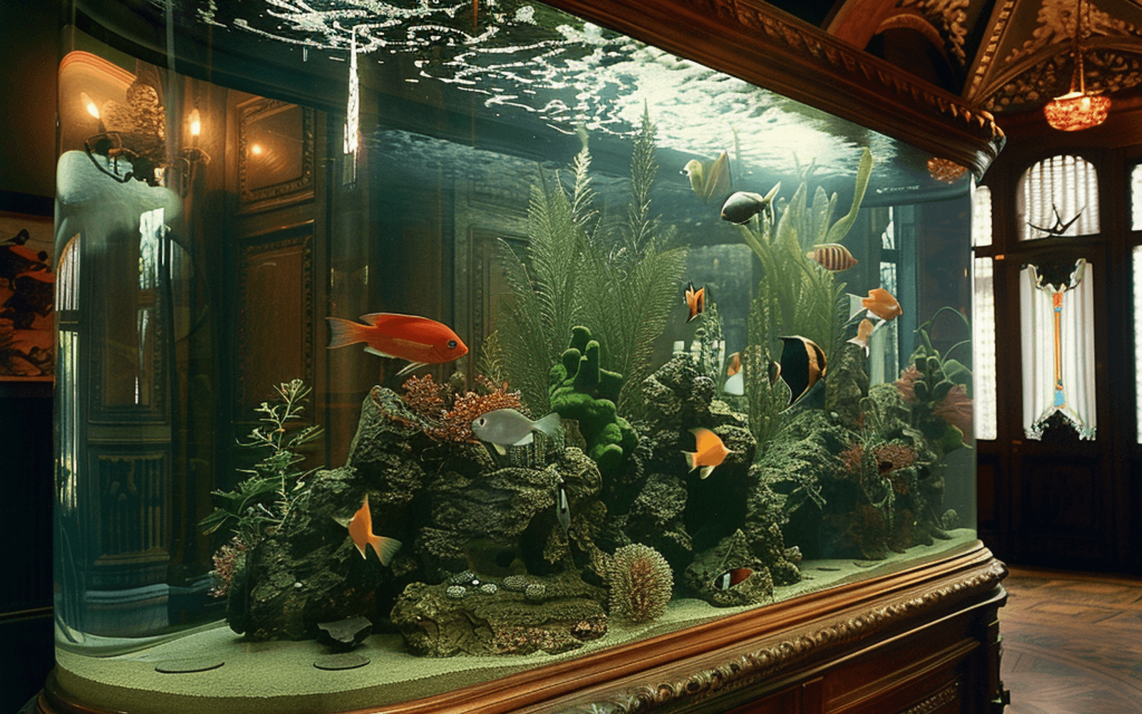 An AI impression of a Victorian era fish tank